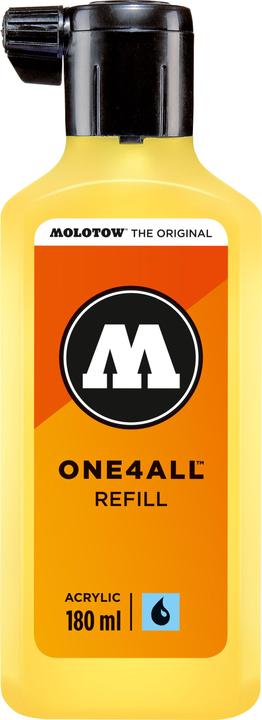 Actual product image Molotow Refill ink One4All for permanent marker 180ml zinc yellow (Yellow, 180 ml)