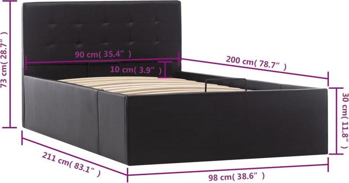 Image du produit vidaXL Bine (90 x 200 cm)