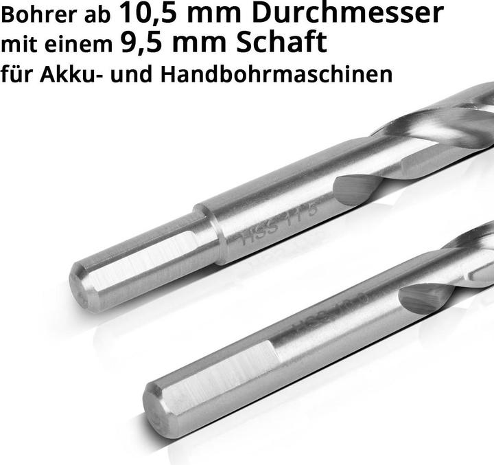 Produktbild Stahlwerk HSS-Spiralbohrer 25er Set 1-13mm HSS Bohrer Satz für Stahl Acryl Holz (1-13mm)