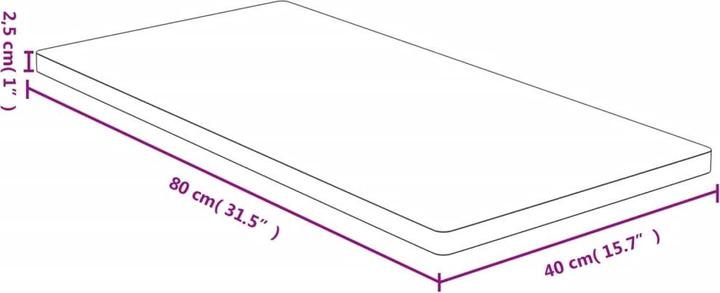 Immagine prodotto VidaXL Douglas (40 x 2,5 x 80 cm)