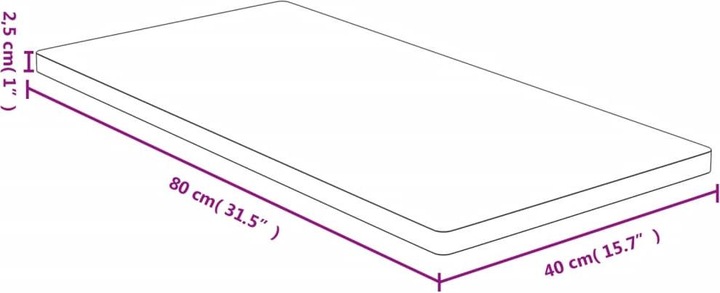 Produktbild VidaXL Douglas (40 x 2.5 x 80 cm)