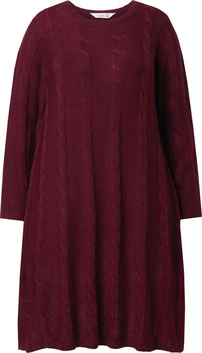 Actual product image Miamoda Strickkleid, A-Linie, Zopfmuster, Langarm (42, 44)