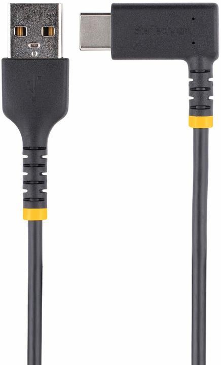 Produktbild StarTech com 3ft (1m) USB A to C Charging Cable Right Angle - Heavy Duty Fast Charge USB-C Cable - B (1 m, USB 2.0, 60 W)