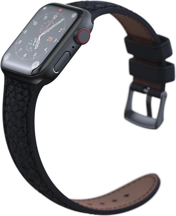 Immagine prodotto Njord Cinturino Vindur per Apple Watch 40/41 mm (22 mm, Pelle Vegan, Chiusura in acciaio inox, Pelle di salmone)