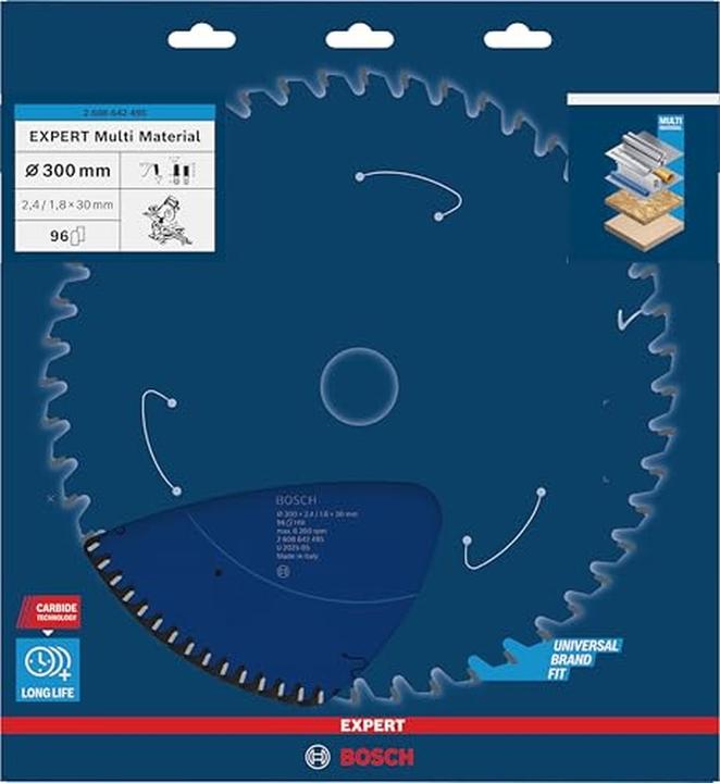 Produktbild Bosch Professional Zubehör Kreissägeblatt Expert for Multi Material, 300 x 30 x 2,4 mm, 96