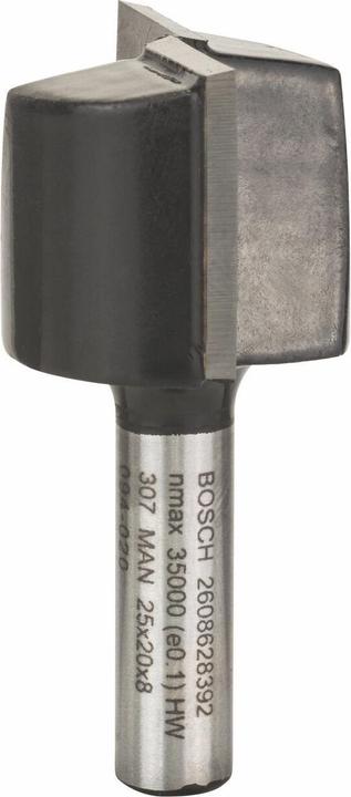 Produktbild Bosch Professional Zubehör Nutfräser, 8 mm, D1 25 mm, L 19,6 mm, G 51 mm. Für Handfräsen