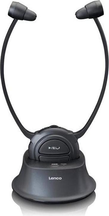 Immagine prodotto Lenco Auricolare stereo B 460BK Bluetooth® Sport, gancio per le orecchie, resistente al sudore (60 h, Senza fili)
