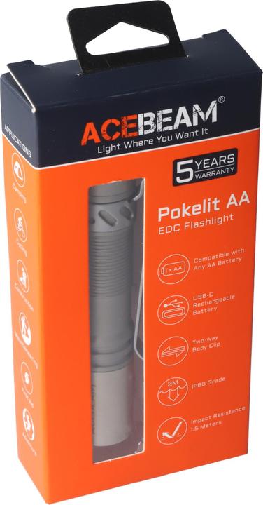 Actual product image AceBeam Pokelit AA, 10th Anniversary Edition, 500 Lumen, Limited Edition, mit 10th Gravur (9.48 cm, 500 lm)