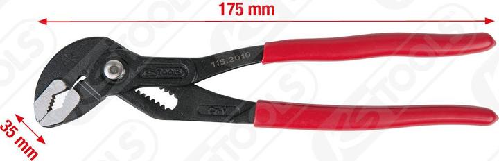 Actual product image KS Tools Water pump pliers, push button adjustment (415 mm)