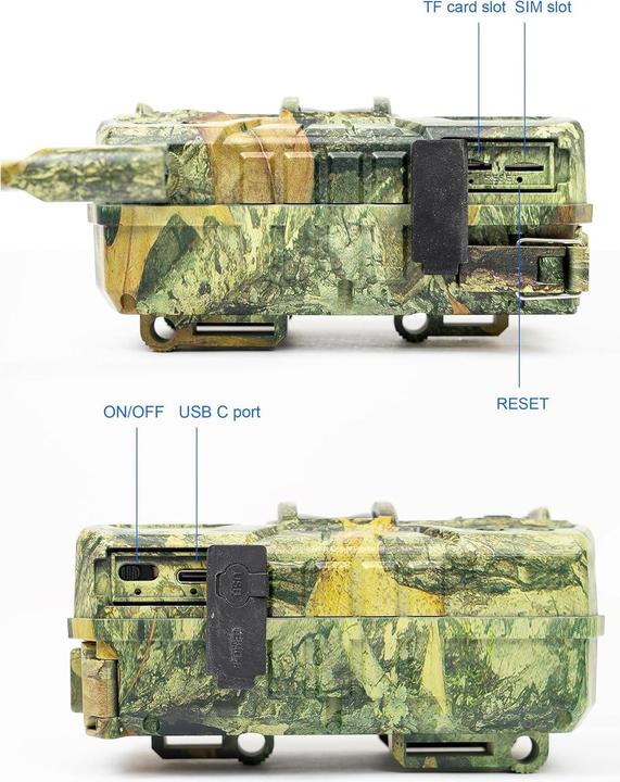 Image du produit PNI Caméra de chasse 4G LTE avec vision nocturne, détection de mouvement et étanche IP65