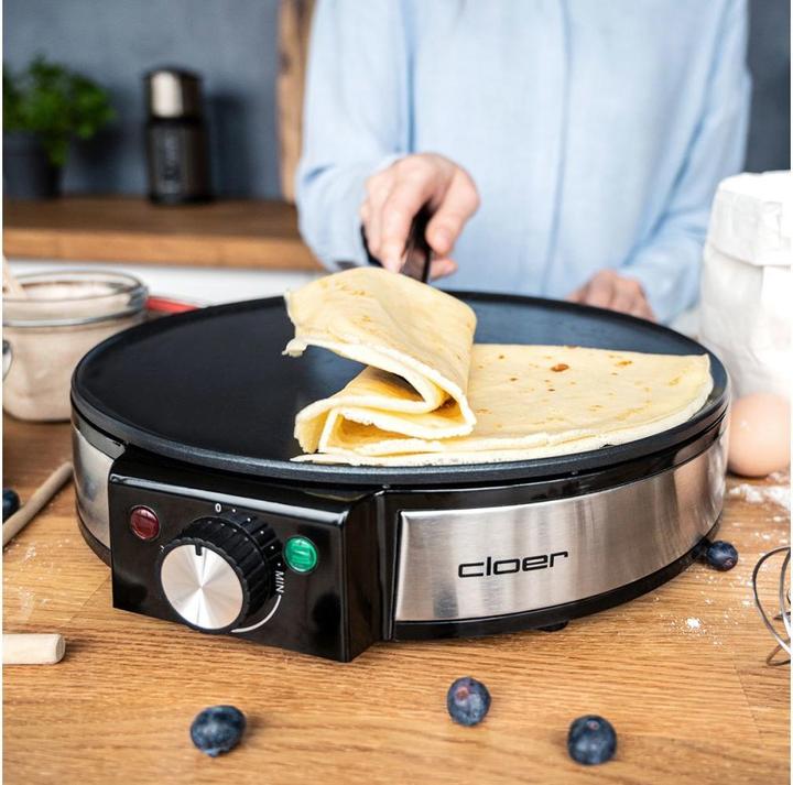 Image du produit Cloer 6630 Crêpière 2 crêpe(s), acier inoxydable