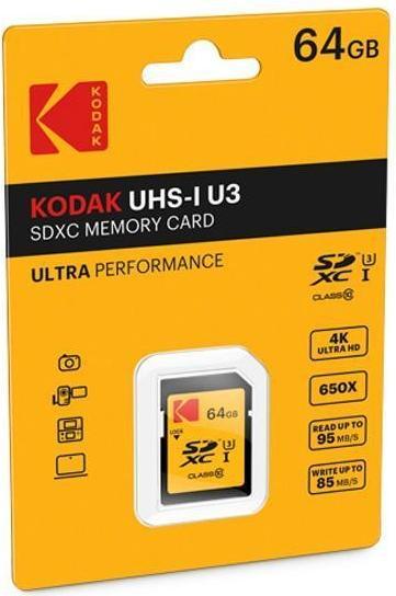 Immagine prodotto Kodak SDXC 64GB Class10 U3 (64 GB, SDXC, UHS-I)