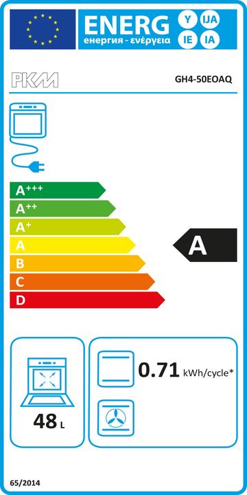 Energy Label PKM Freestanding stove gas GH4-50 EOAQ