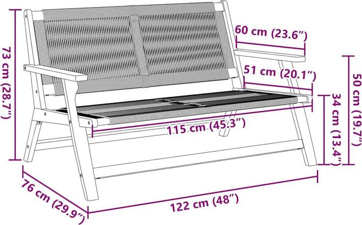 Actual product image VidaXL Garden bench