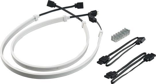 Actual product image Silverstone Technology SST-LS04 - Premium ARGB LED Light Strip, 45 cm with 40x 2020 ARGB L on both sides (RGB)