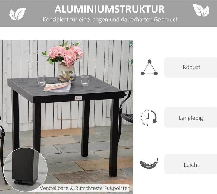 Produktbild Outsunny Gartentisch (80 x 80 x 74 cm)