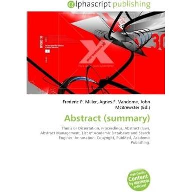Abstract (summary), Fachbücher