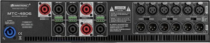 Immagine prodotto Omnitronic Amplificatore di potenza a 6 canali MTC-4806