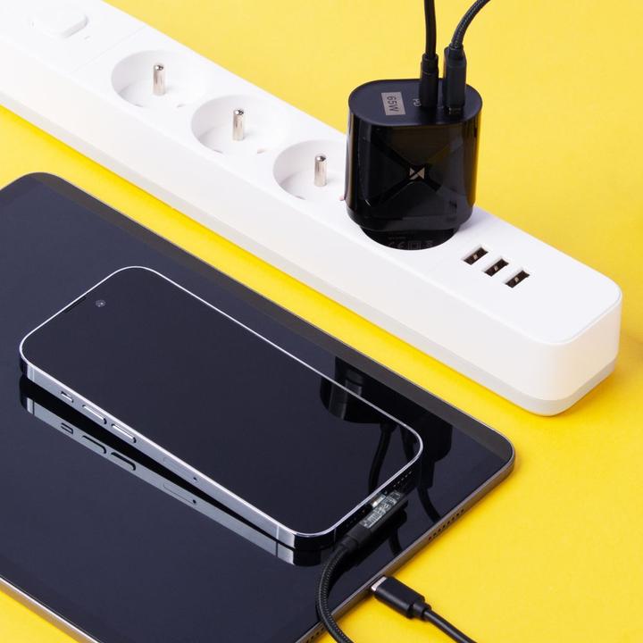 Image du produit Wozinsky petit chargeur GaN 65W avec ports USB, USB supports fast charging noir (WWCGM1) (65 W)