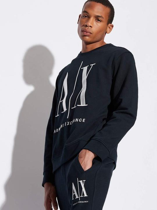 Image du produit Armani Exchange Sweat à capuche avec impression maxi-logo et col rond (XXL)