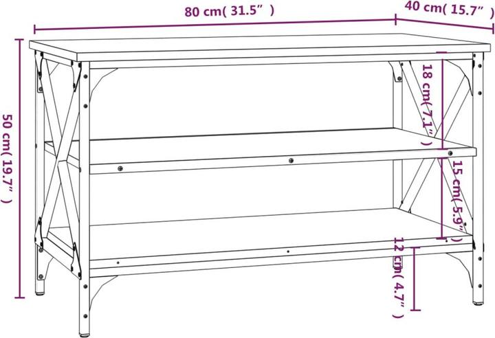 Actual product image vidaXL Cash (100 x 40 x 50 cm)