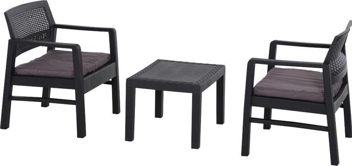 ProGarden Ensemble de meubles de jardin KRAKA table, 2 chaises