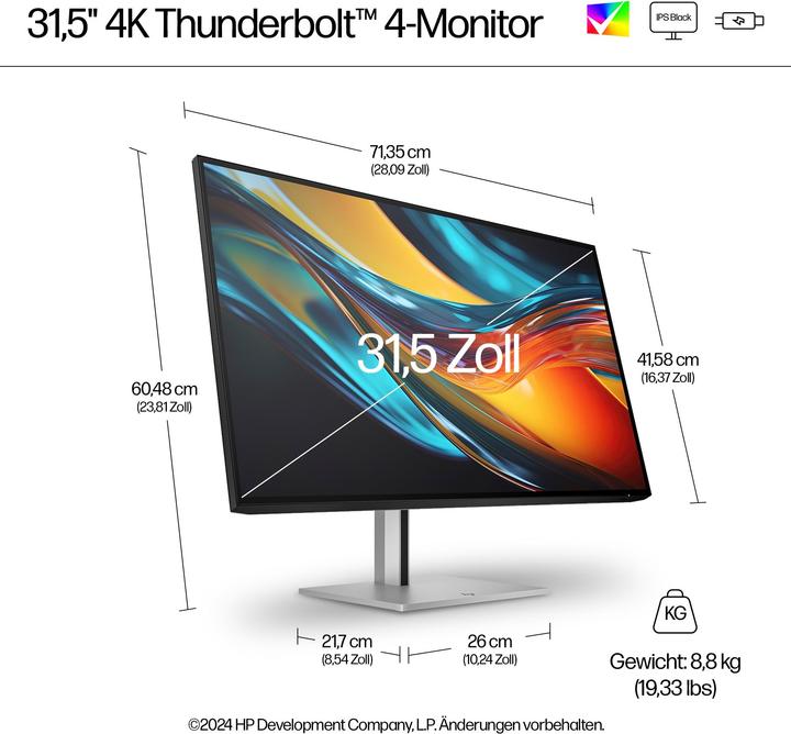 Image du produit HP Series 7 Pro 732pk Docking Display (3840 x 2160 pixels, 31.50")