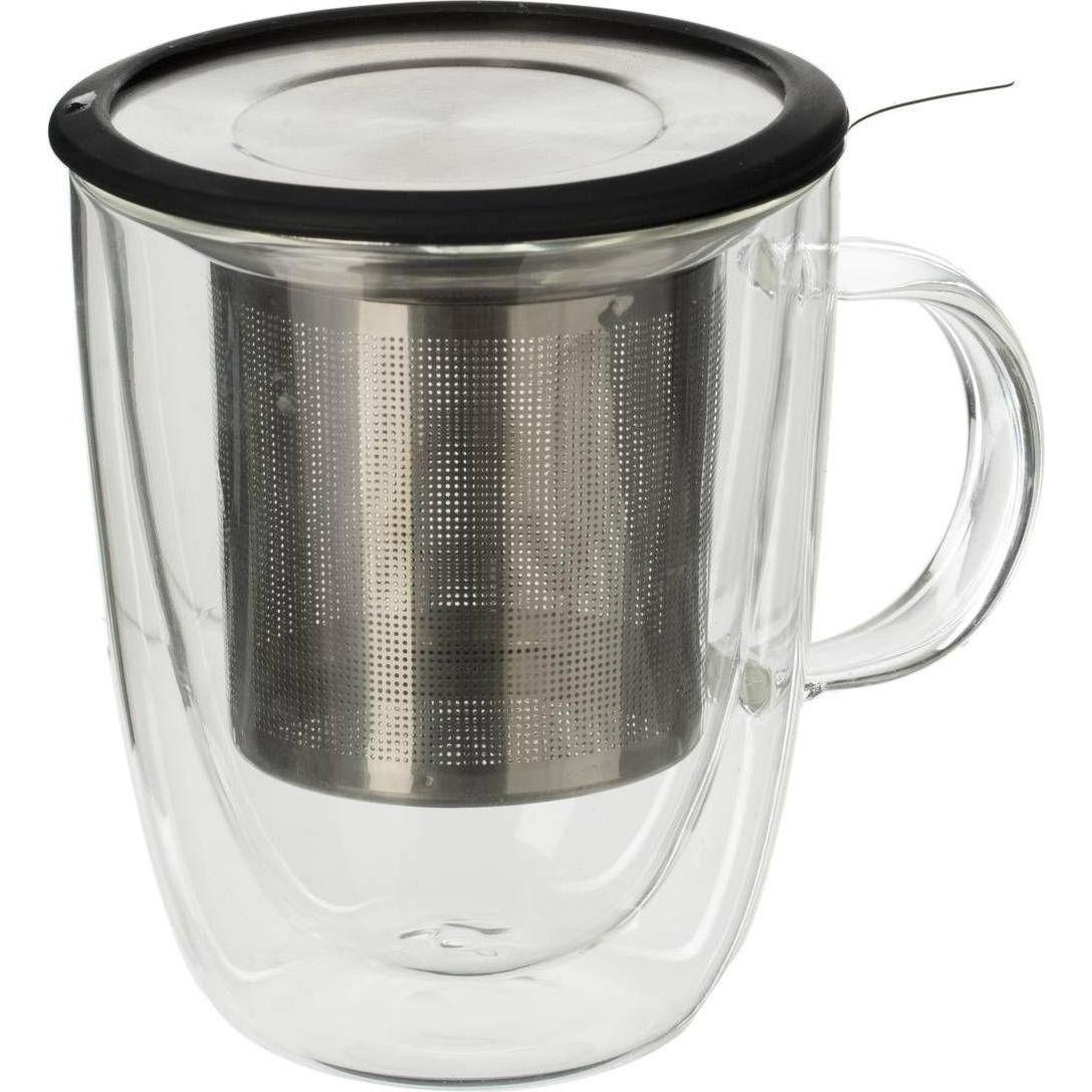 Atmosphera, Tasse, Themenbecher mit Sieb - Glas (300 ml, 1 x)