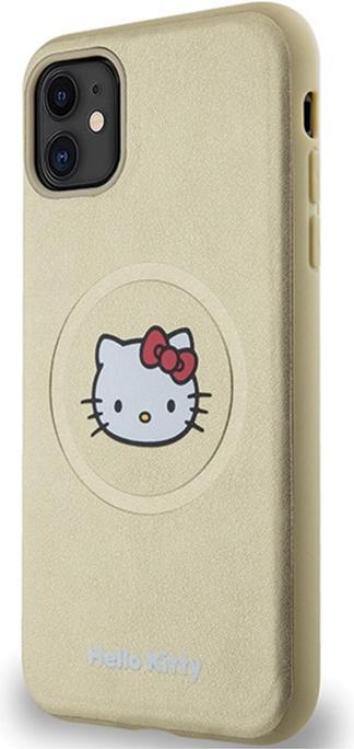Actual product image Hello Kitty HKHMN61PGHCKD iPhone 11 / Xr 6.1" złoty/gold hardcase Leather Kitty Head MagSafe (Apple iPhone 11)