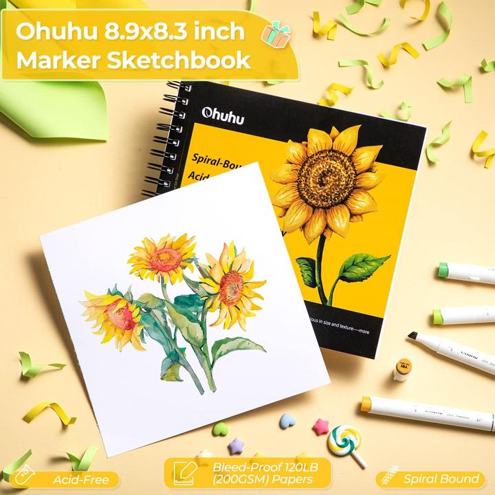 Actual product image Ohuhu Marker-Geschenkbox Set (72 x)