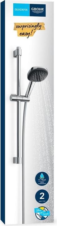 Produktbild Grohe Vitalio Comfort 110 QuickFix Brausestangenset, Länge 600mm, variable Bohrlöcher, kleben oder bohren