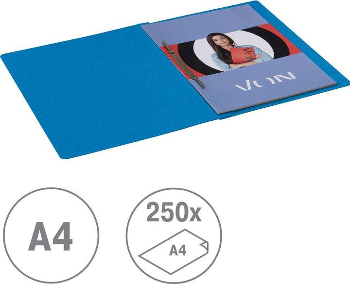Image du produit von Dossier rapide avec mécanisme de reliure, bleu, 10 pièces (A4, 10x)