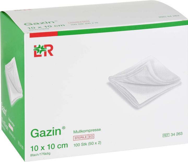 Produktbild Gazin Kompressen steril 10x10cm, 100 St. Kompressen