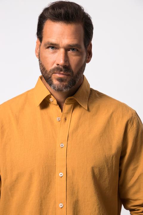 Image du produit JP1880 Chemise en lin mélangé, manches longues et col Kent, coupe Modern Fit (XL)