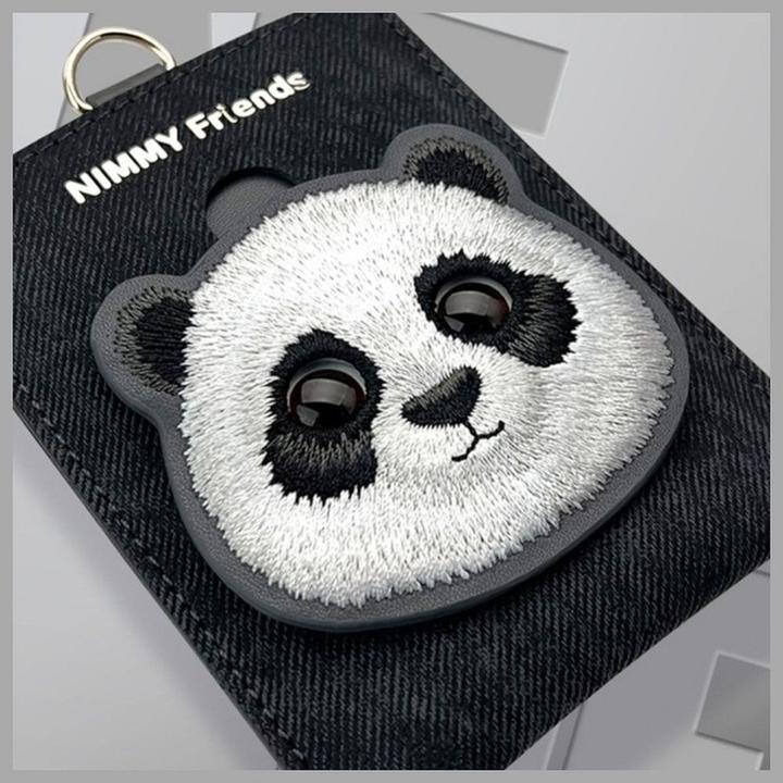 Actual product image iLike Nimmy card wallet black Glasses Panda