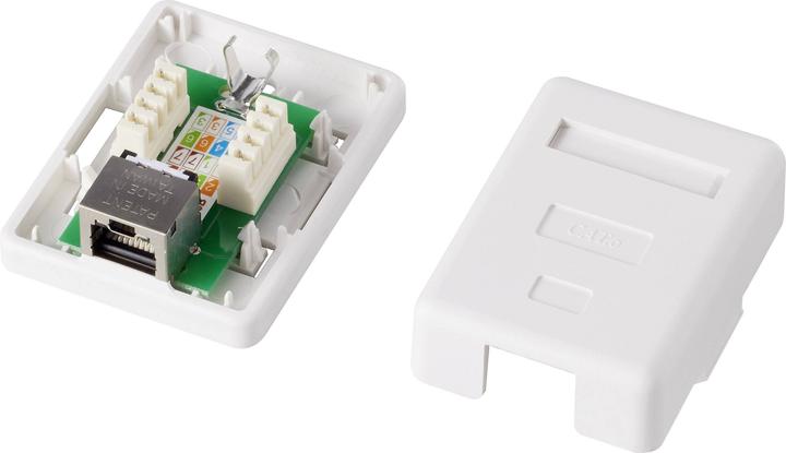 Produktbild Renkforce 1 Port Aufputz Netzwerkdose CAT 6 mit Verriegelung