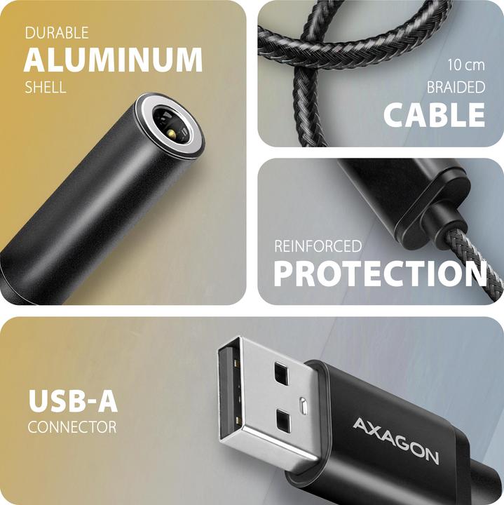 Produktbild Axagon ADA-HA, USB-A na 3.5mm jack Hi-Res DAC audio adaptér, 384kHz/32bit, stereo