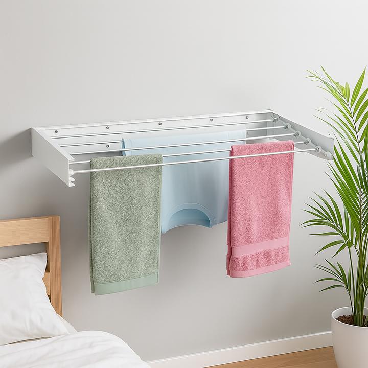 Actual product image Relaxdays Wall-mounted laundry rack (4 m)