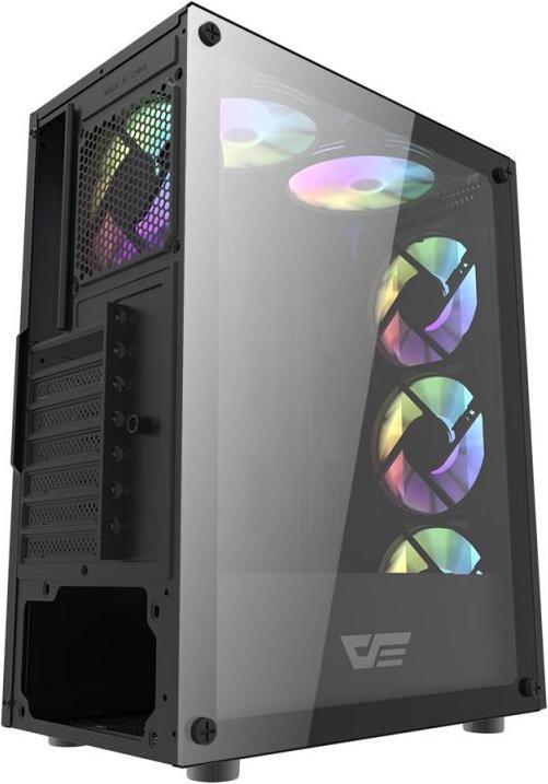 Actual product image Darkflash Tech DK151 computer case LED with 3 fan (black) (ATX, ITX, mATX)