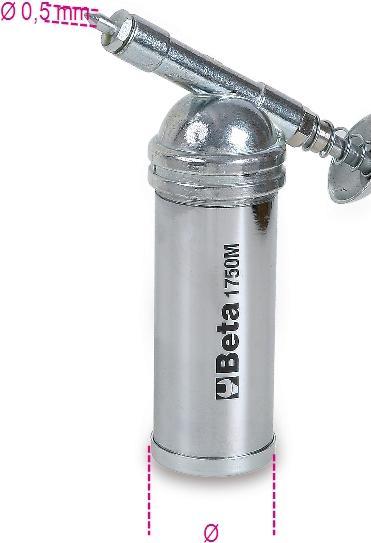 BETA 1750M Mini ingrassatore, accessorio da officina di alta qualità (mini pistola per olio, utensile in