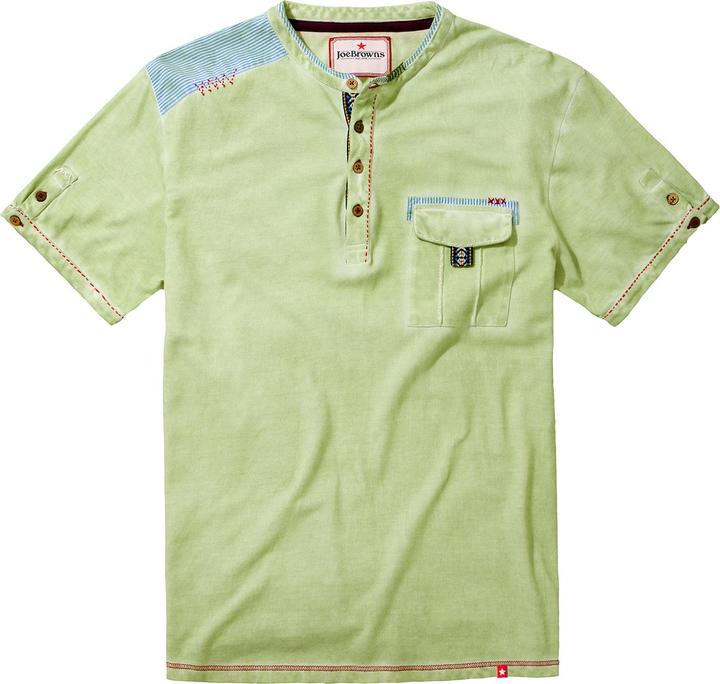 Joe Browns Pique Aztec Trim Henley (XL)