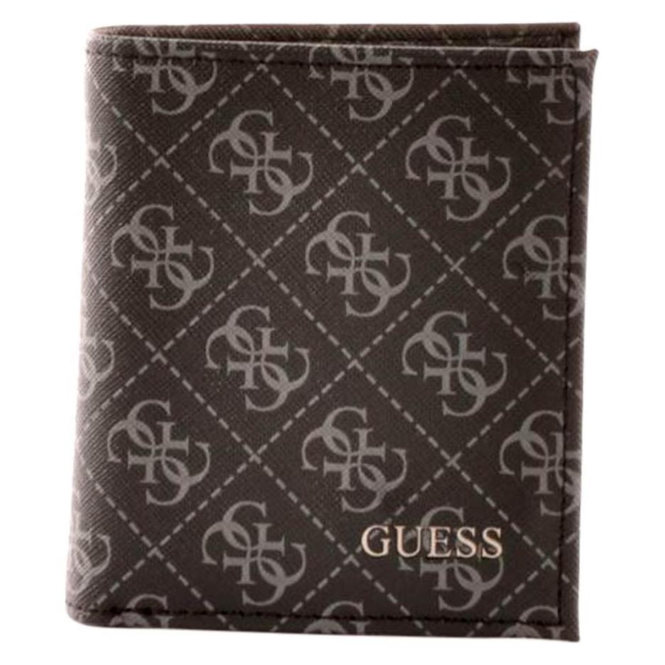 Guess, Herren, Portemonnaie, Vezzola, Textile Wallet, Small Billfold, SMVEZZPOL22, Black, For Men, Schwarz