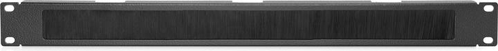 Produktbild Digitus 1HE Kabelburstenleiste 44x483x11 mm Burstenoffnung 27x423 mm Farbe Schwarz RAL 9005