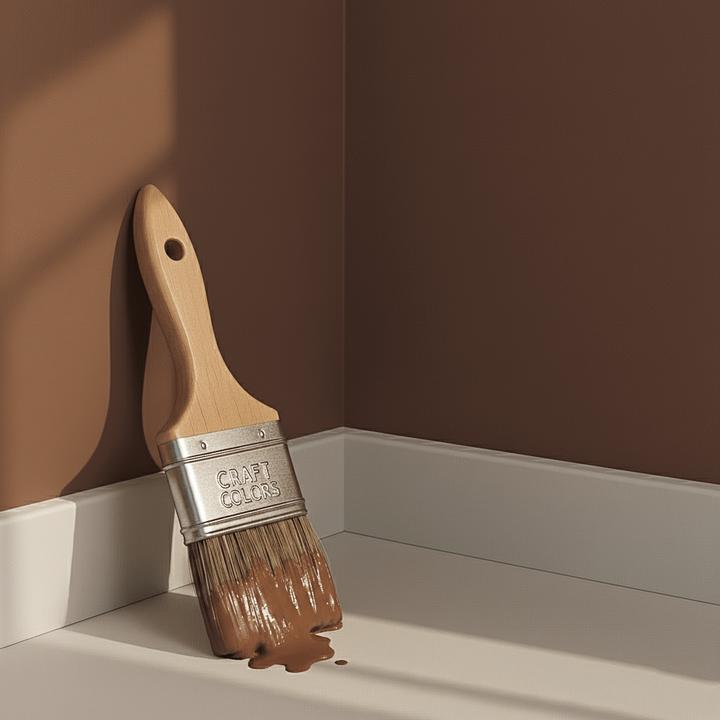 Actual product image Craft Colors 5L hochwertige Wandfarbe edelmatt – Kreidefarbe No. 835 Cappucino Braun (Cappucino Brown No. 835, 5 l)