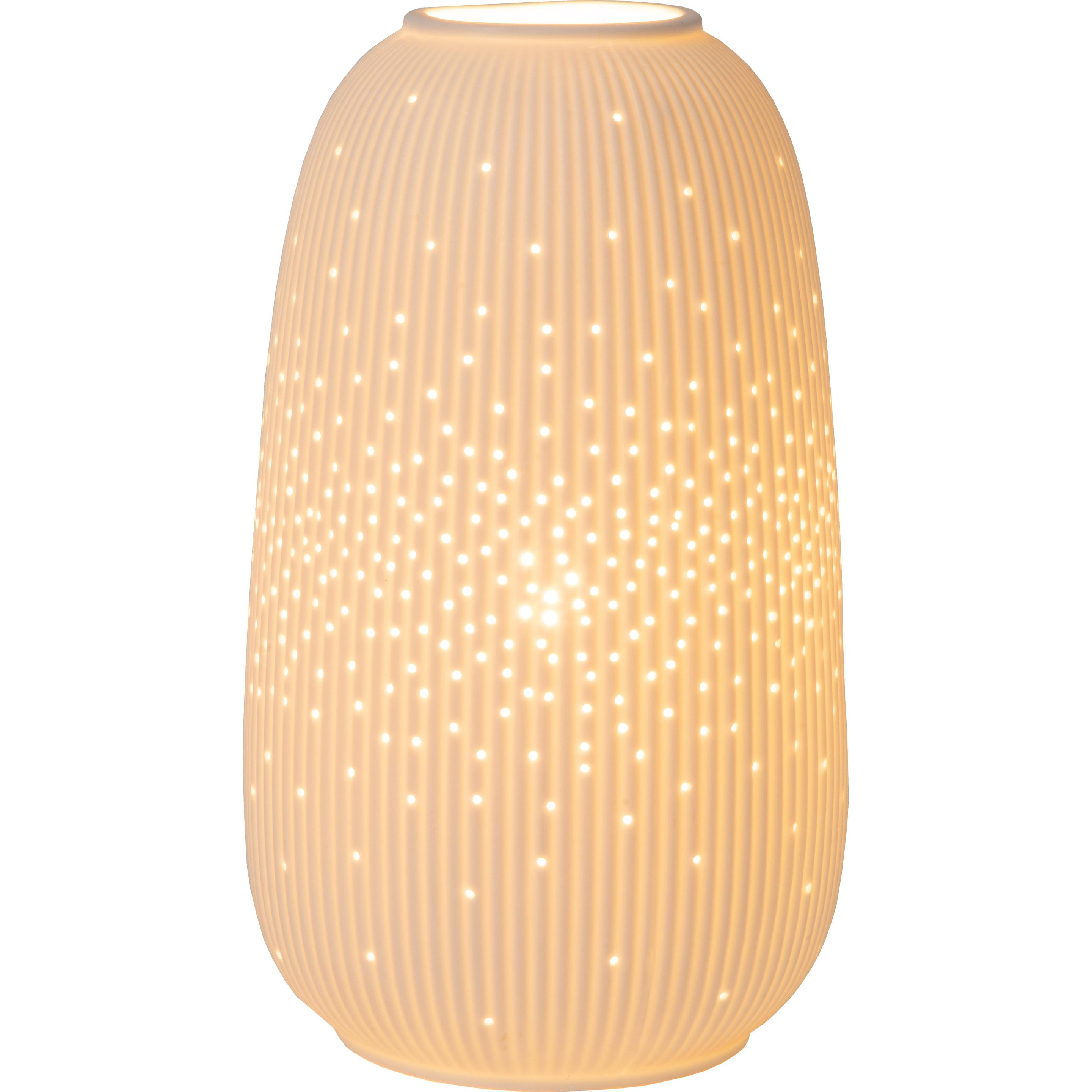 Lucide, Tischlampe, FLORES - Tischlampe - Ø 14,1 cm - 1xE14 - Weiss 13541/14/31 (E14)