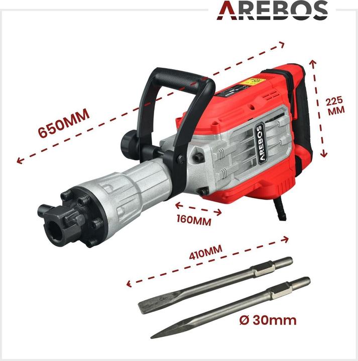 Actual product image Arebos Demolition hammer (Electrical connection, Hammer drill)