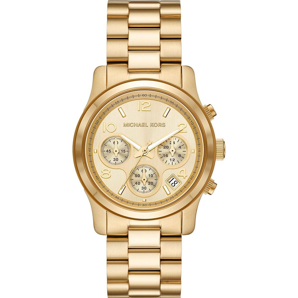Michael Kors, Armbanduhr, Runway, Gold, (Chronograph, 38 mm)