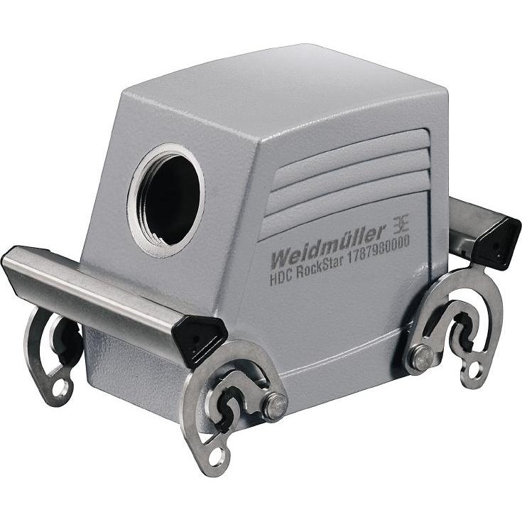 Weidmüller Alloggiamento del gommino staffa trasversale in alluminio IP66 1787970000, Cavo + Spina elettrica, Grigio