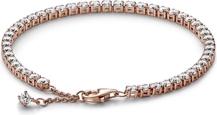 Image du produit Pandora Bracelet de tennis scintillant (18 cm, Métal, plaqué or rose)