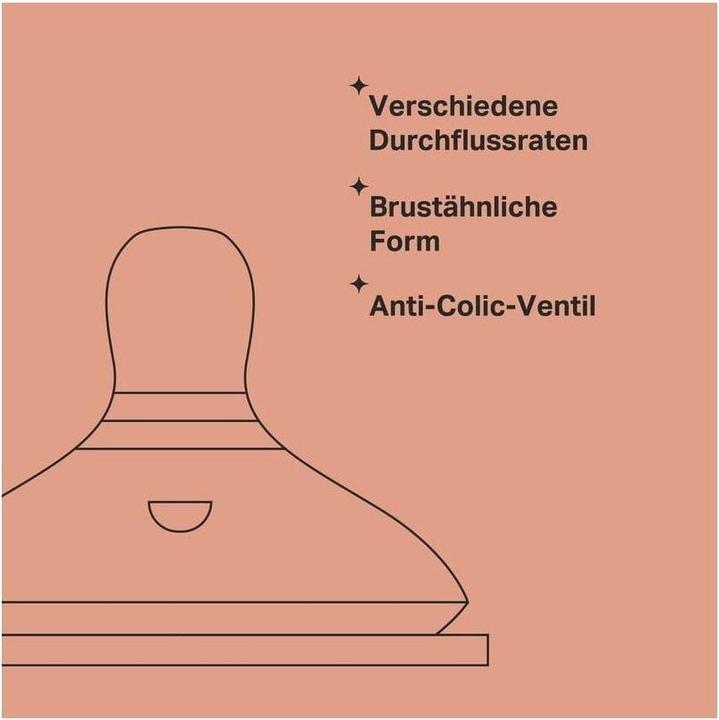 Produktbild Tommee Tippee Easi-Vent Sauger Babyflaschenaufsatz Rund Mittlerer Durchfluss